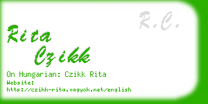 rita czikk business card